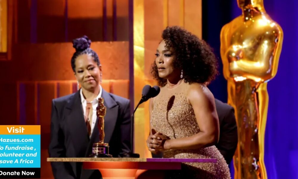 Angela Bassett Shares Historic Kiss with Regina King After Winning First Oscar