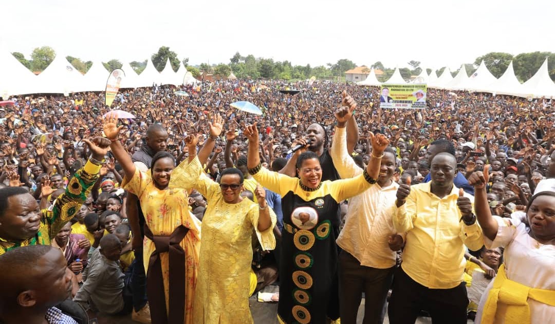 Kaliro Painted Yellow As Speaker Among Interacts with thousands to popularize the NRM manifesto ahead of President Museveni’s upcoming visit