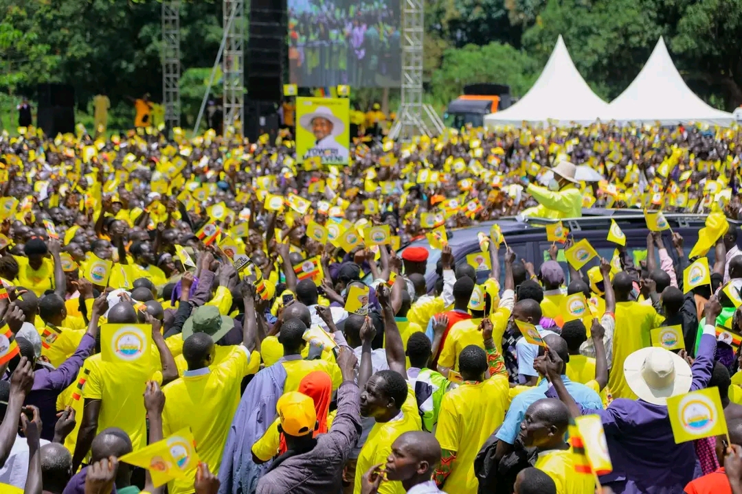 Museveni Credits NRM for Peace and Development in Oyam, Approves New Aber District Amid Massive Support