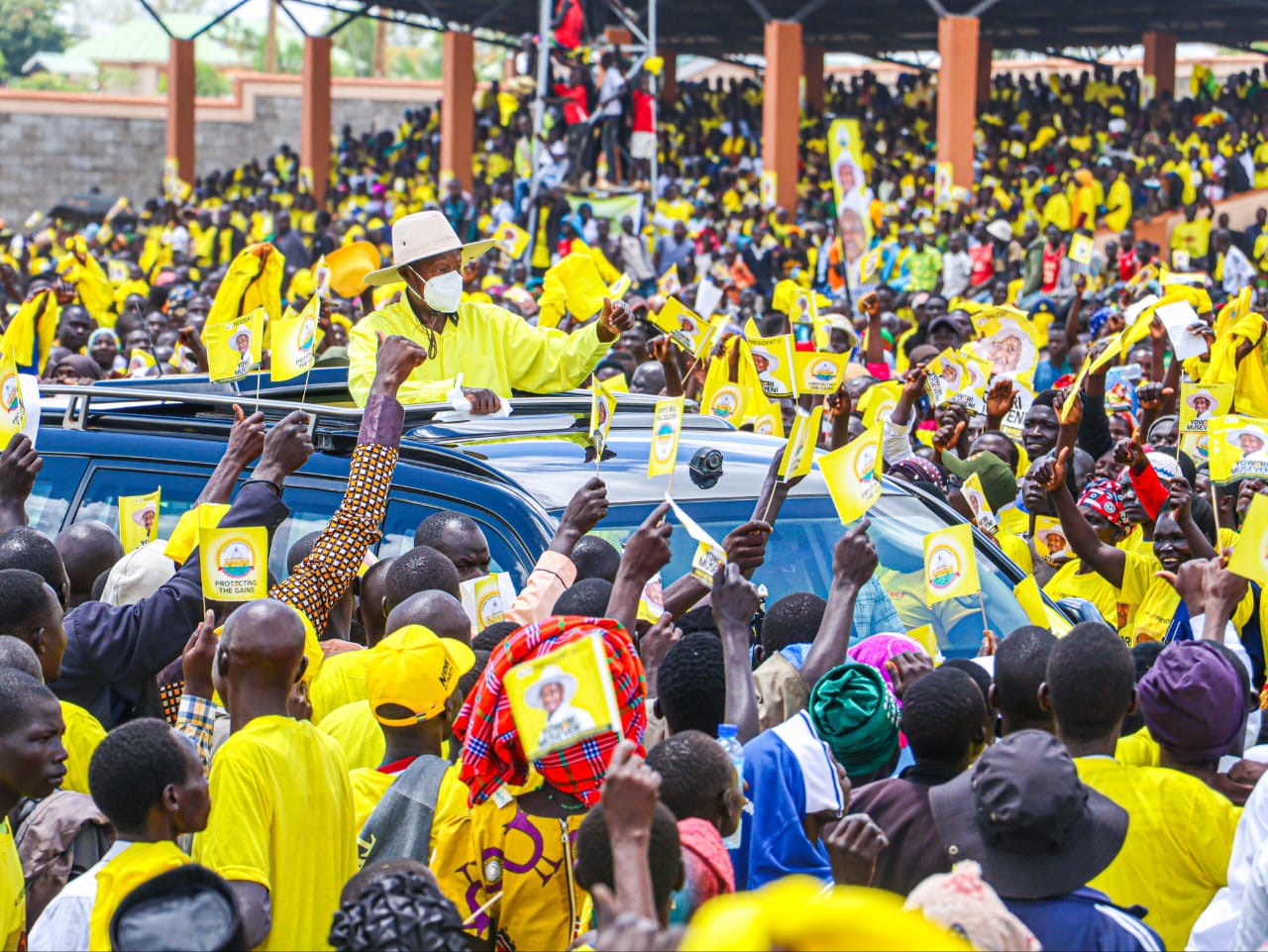 RACE FOR STATE HOUSE! President Museveni Opens Leju Stadium in Terego, Urges Focus on Wealth Creation