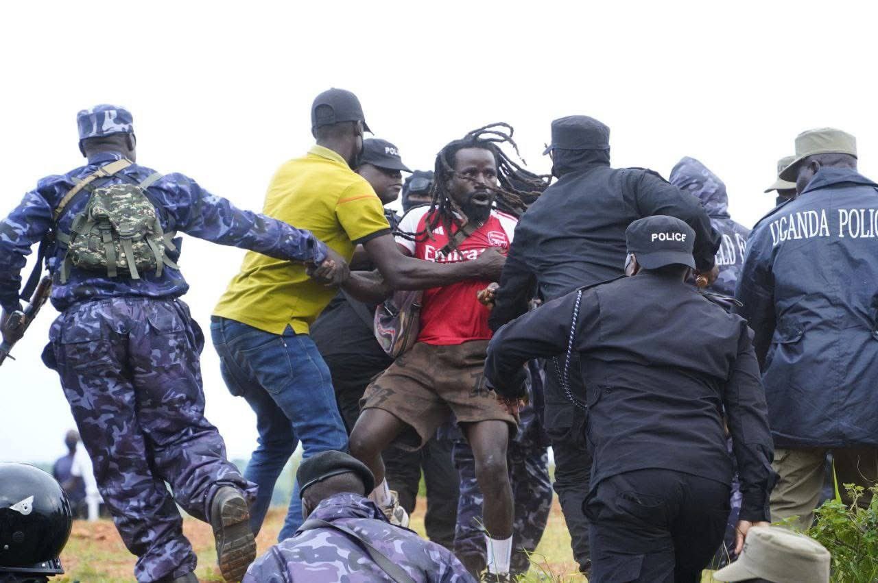 IN PICTURES : Police In Mbarara Arrest Bobi Wine Supporters