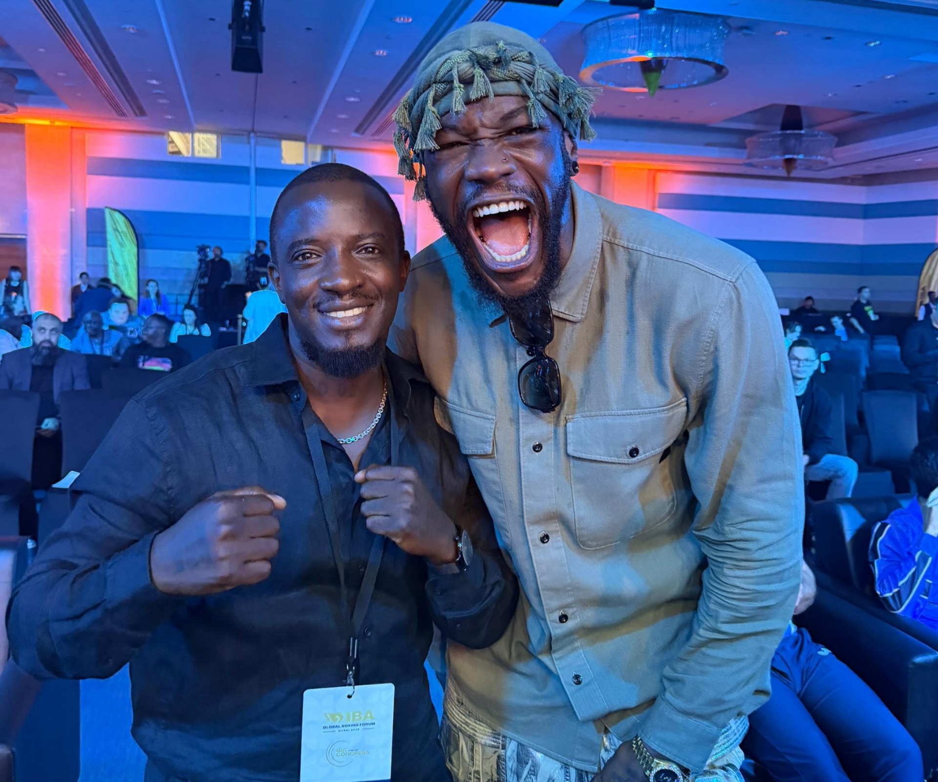 Kampala Central MP Aspirant Muhangi Meets,Holds Talks With Wilder, Pacquiao Ahead of 2026 Polls