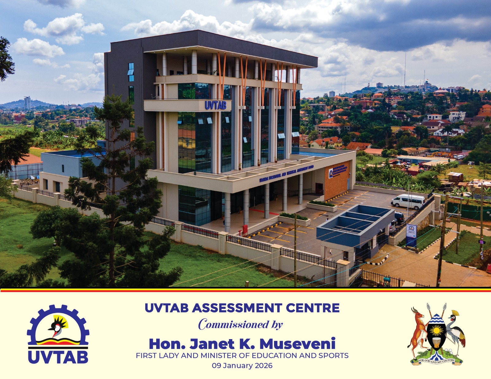 Janet Museveni to Commission UVTAB National Skills Assessment Centre