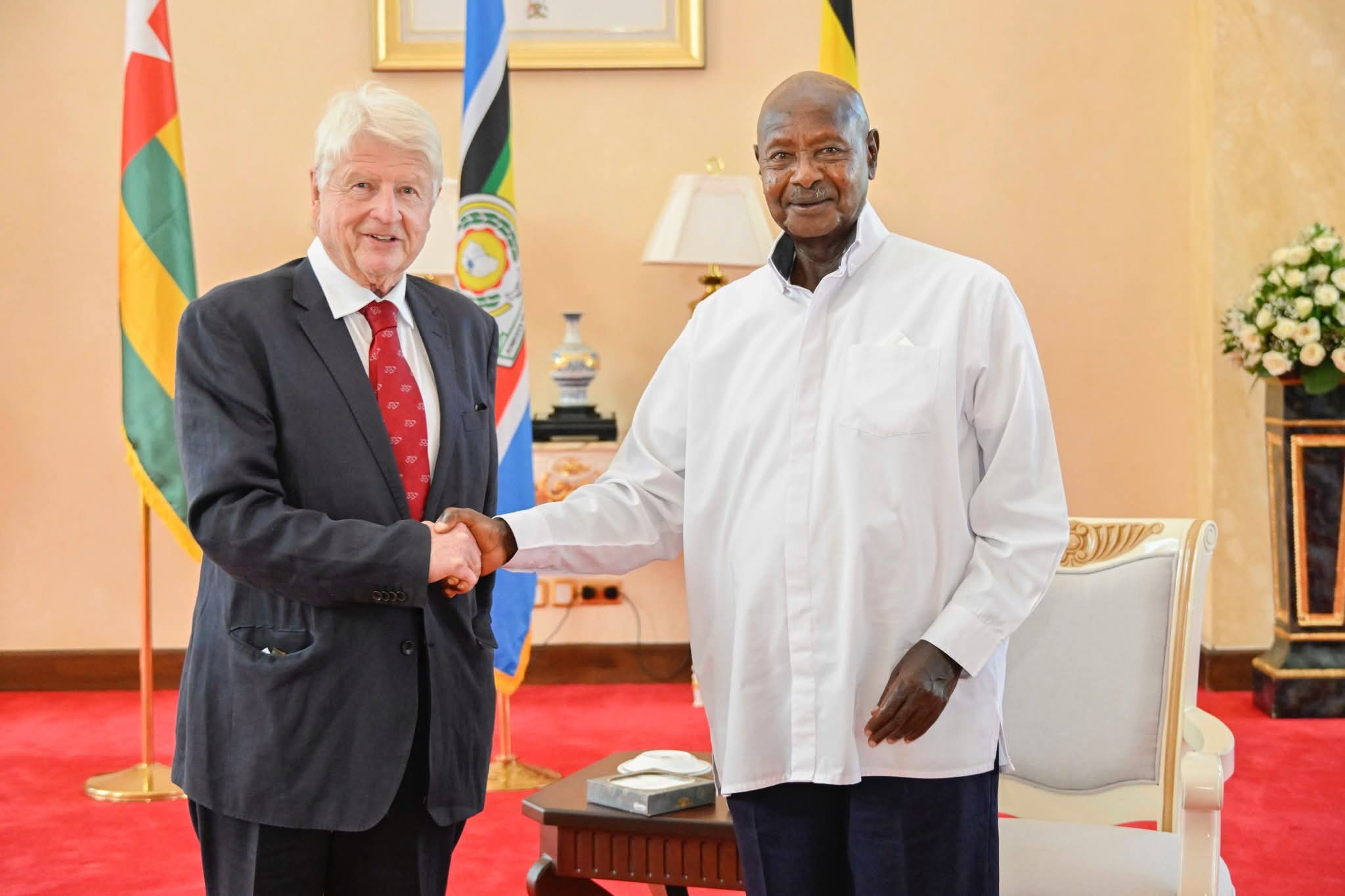 Museveni Meets Boris Johnson’s Father, Stanley Johnson