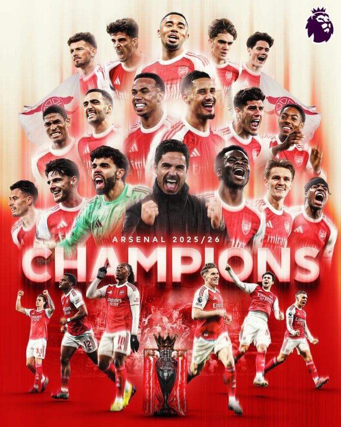 Finally: Arsenal Crowned Champions Of England After Two-Decade Wait