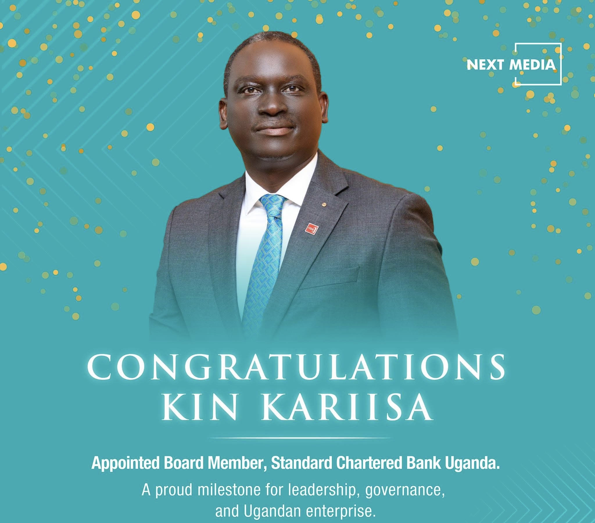 Next Media CEO Kin Kariisa Appointed To Standard Chartered Bank Uganda Board