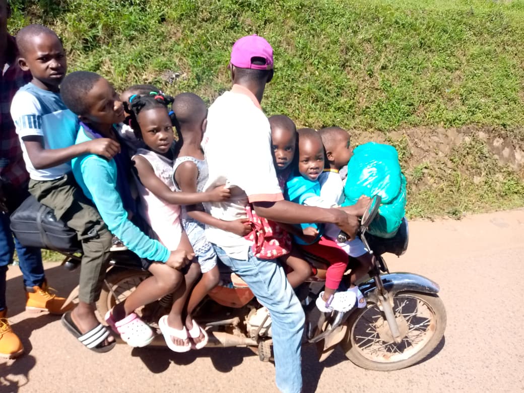 Wakiso: Boda-Boda Rider Arrested For Transporting Nine Children On Motorcycle
