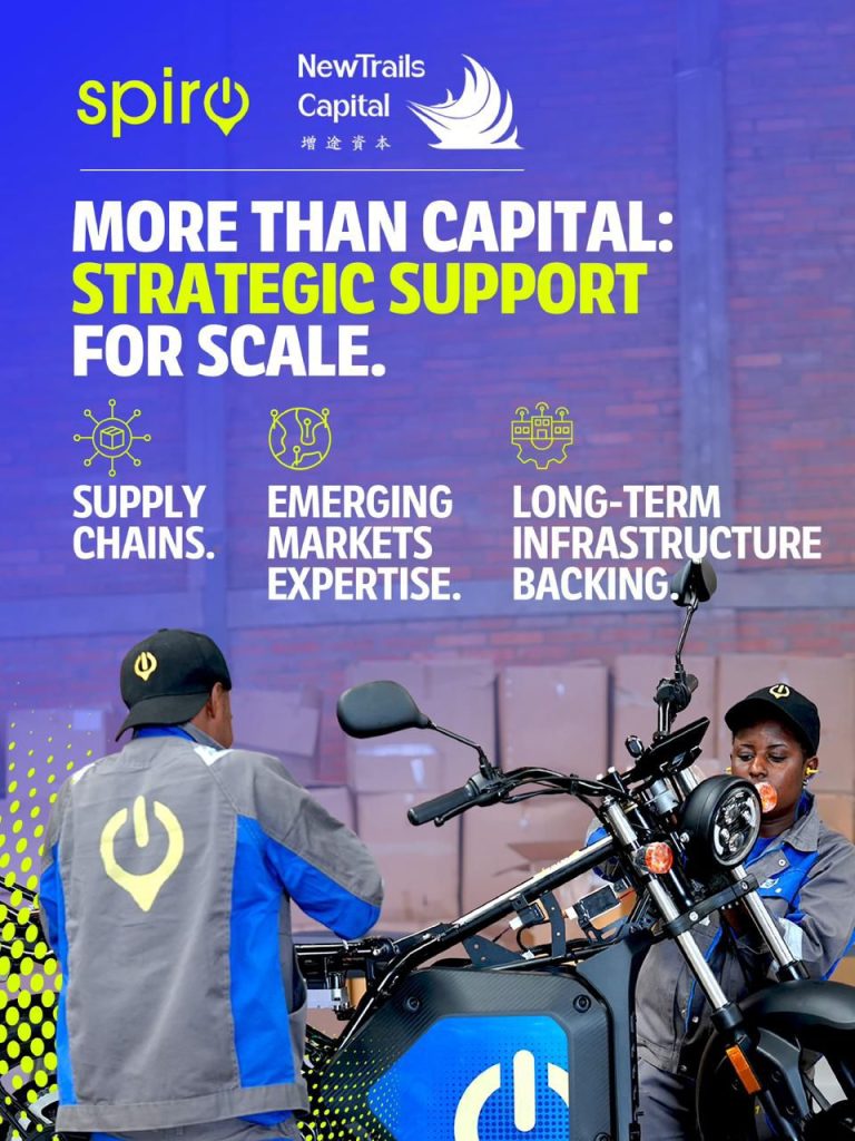 African EV Platform Spiro Secures $55M Additional Backing from Chinese Investor NewTrails Capital to Boost Electric Mobility , Energy Infrastructure in Africa