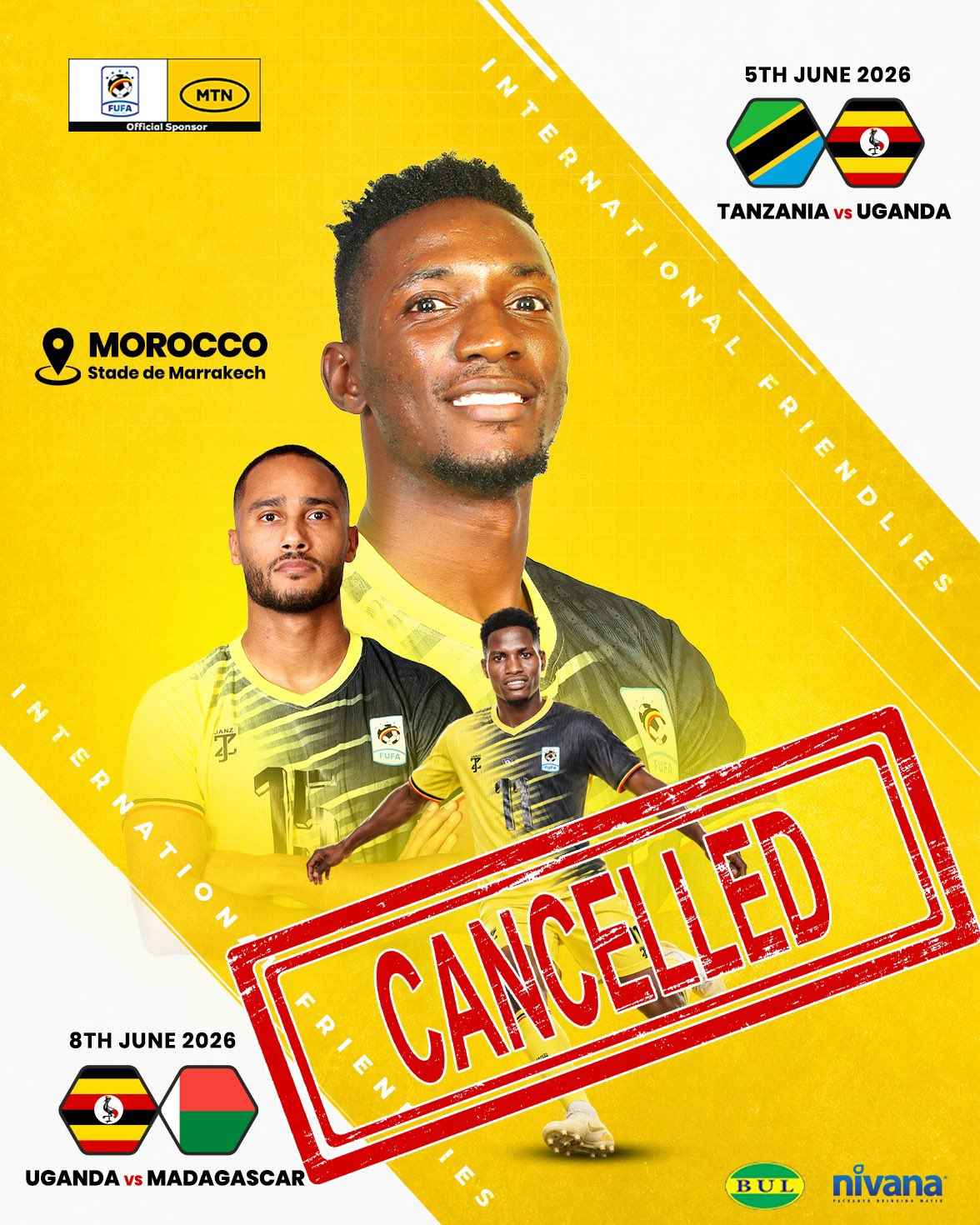 Ebola Effect! Uganda Cranes Friendlies Against Tanzania, Madagascar Cancelled