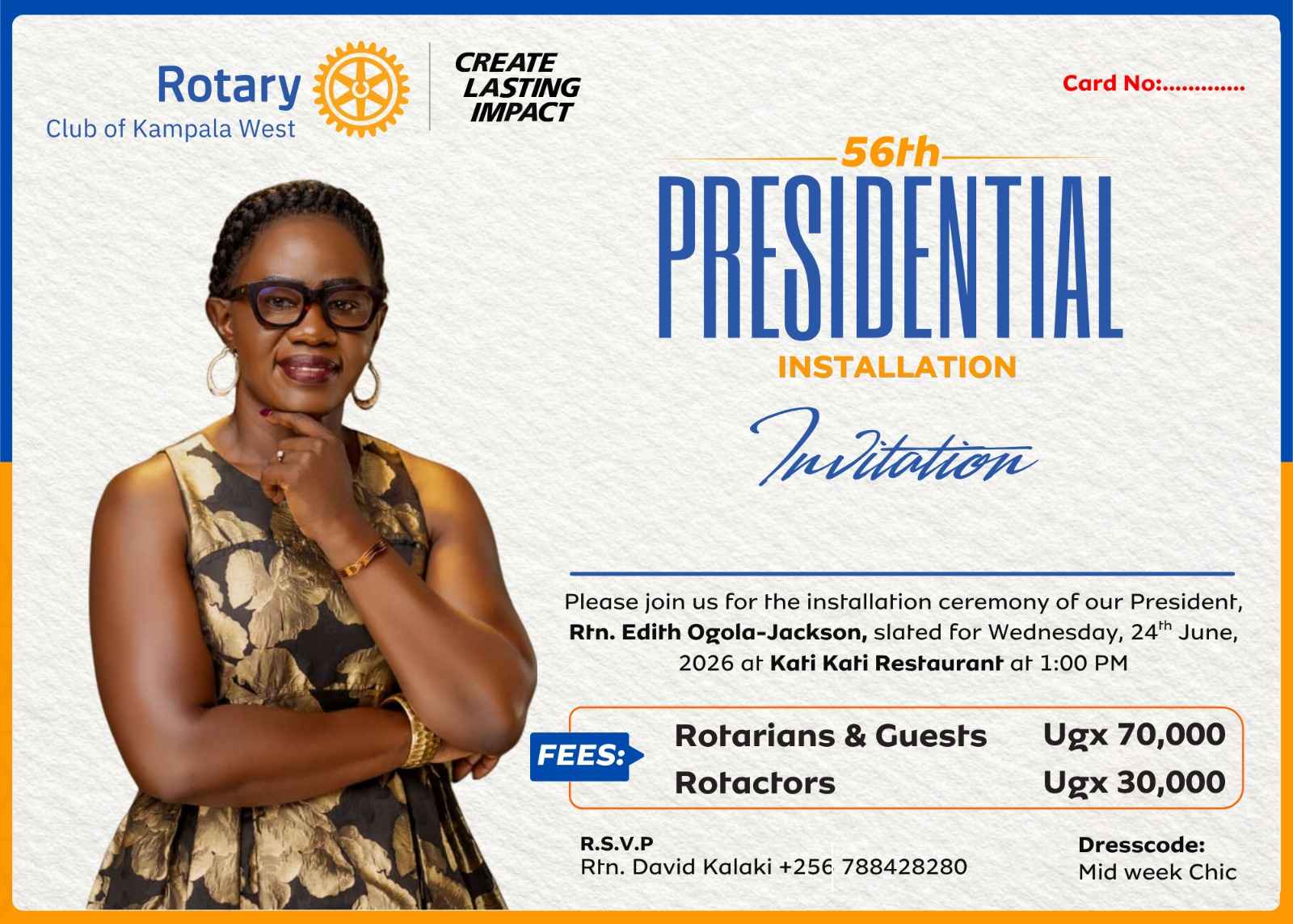 Rotary Club Of Kampala West To Install PAP Member Edith Ogola As 56th President