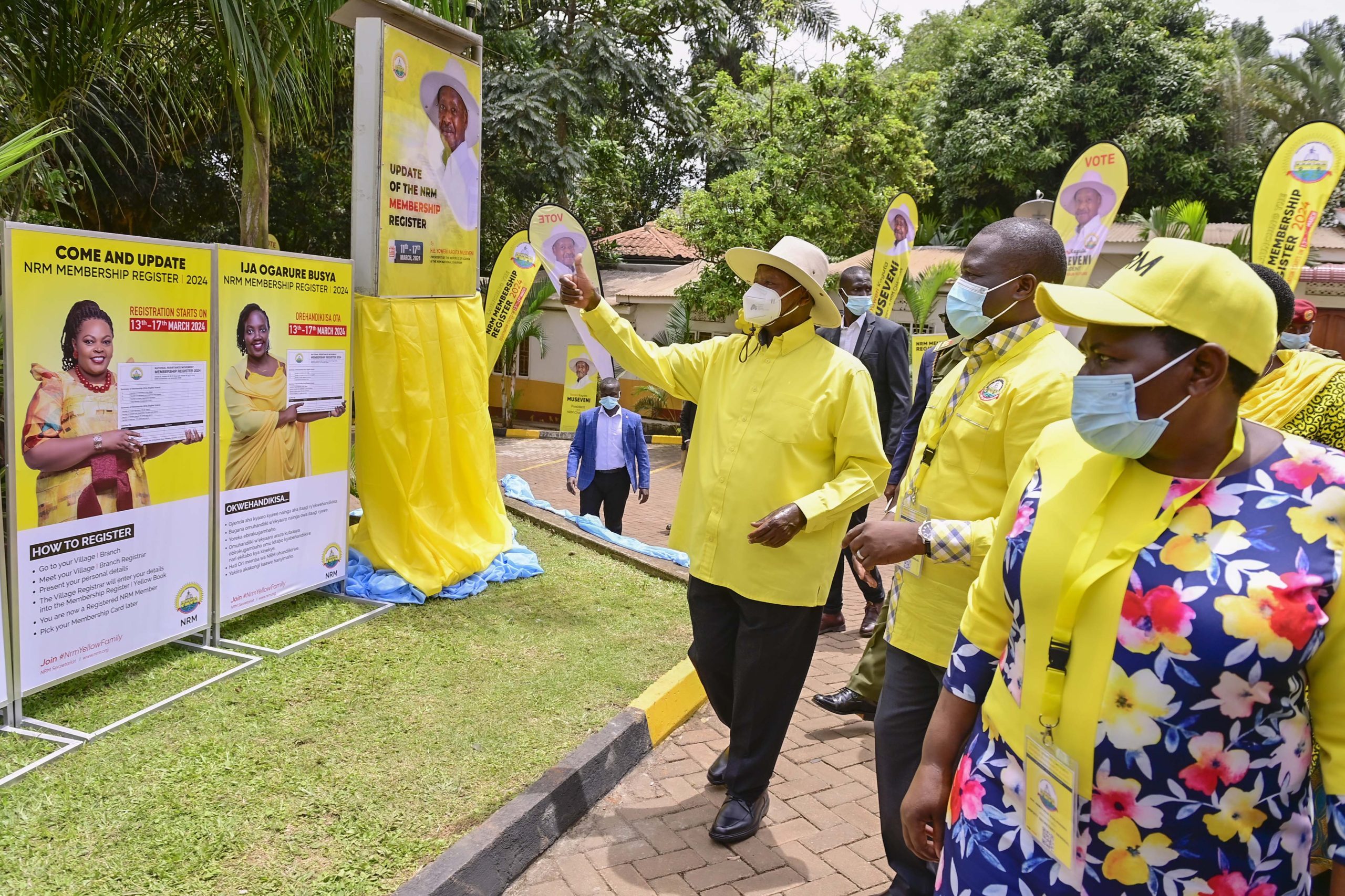 President Museveni Launches Update of NRM Members Register as He Warns of Opposition's Planned move to Distort Party Primaries 