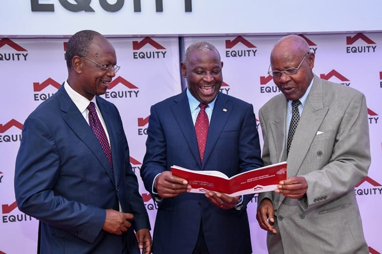 From left to right: Equity Group Chairman, Prof. Isaac Macharia, Equity Group Managing Director and CEO, Dr. James Mwangi and Mr. Geoffrey Maoga, a shareholder, during the FY 2023 Investor Briefing event. Equity Group has proposed a record dividend of Kshs.15.1 billion for a second year running, equivalent to Kshs 4.00 dividends out of Kshs 11.10 earnings per share, which is a 36% payout. The Group registered Kshs 43.7 billion profit after tax during FY 2023, driven by net interest income growth by 21% to Kshs.104.2 billion up from Kshs.86 billion while non-funded income registered an impressive 30% growth to Kshs.75.9 billion up from Kshs 58.3 billion. Gross trade finance revenue grew by 90% to Kshs.11 billion from Kshs 5.8 billion driven by a 106% growth of trade finance related lending and 26% growth of trade finance guarantees and off-balance sheet items. Equity also emerged as a regional financial services leader with 50% of assets, 51% of revenue and 56% of profit before tax being contributed by regional banking subsidiaries.