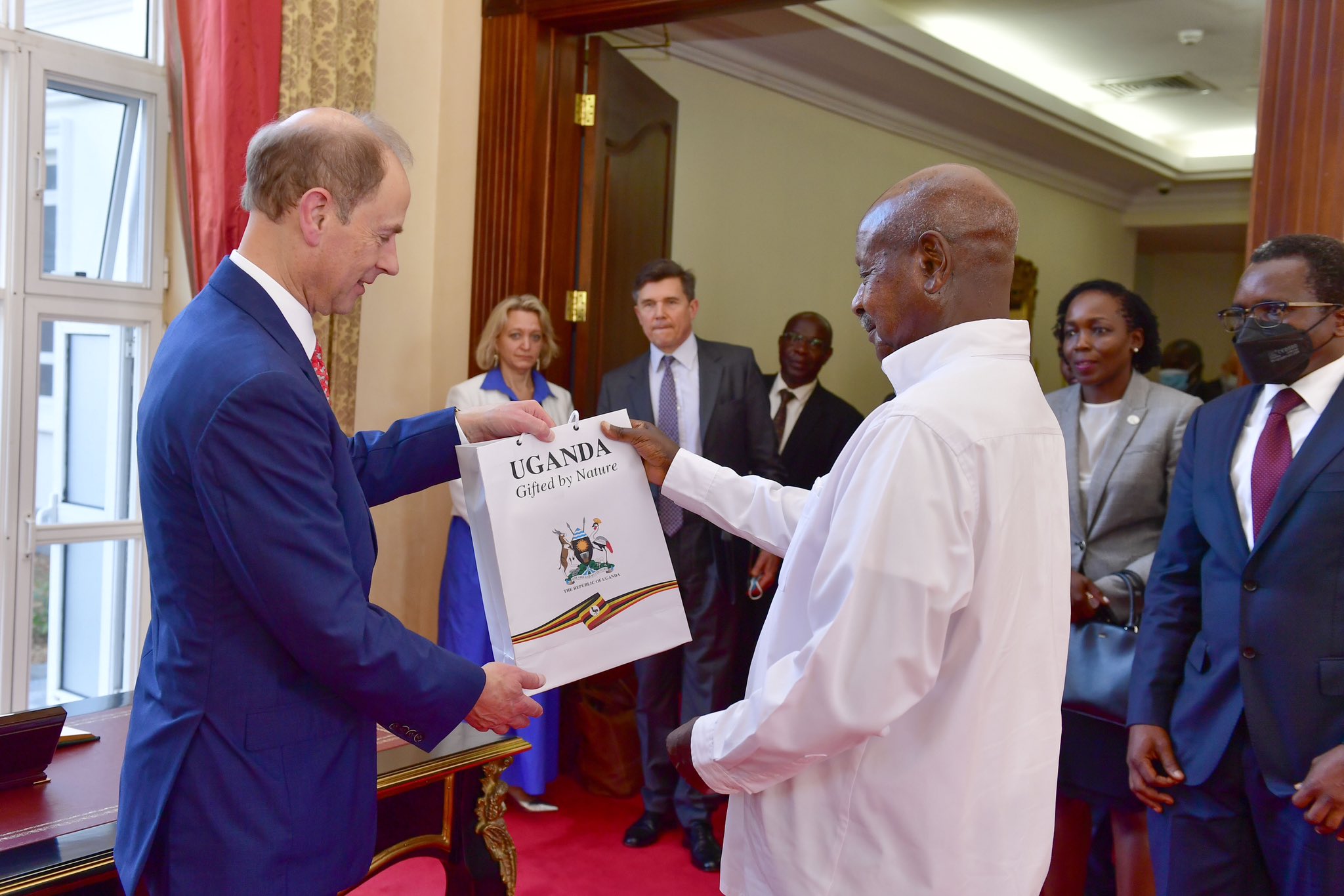 President Museveni Meets with Duke of Edinburgh at State House Entebbe