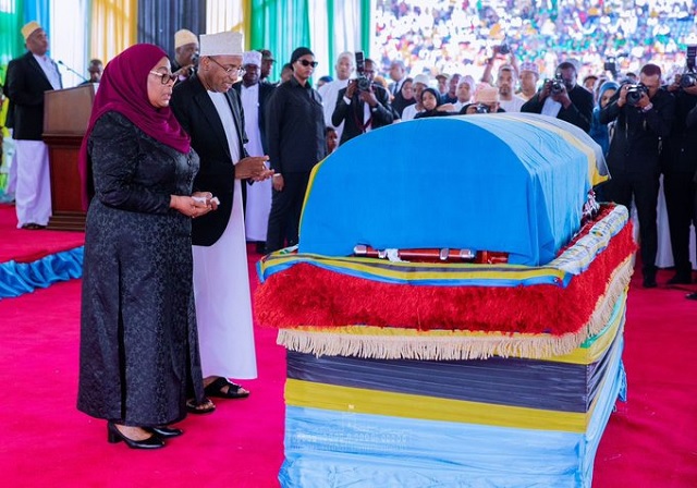 Tanzanian President Attends Burial Ceremony For Former President Ali