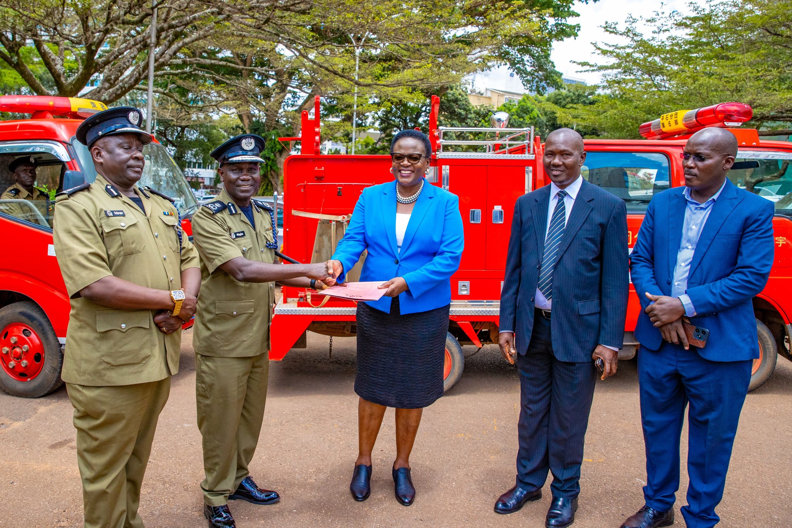 KCCA Donates Fire trucks to Uganda Police