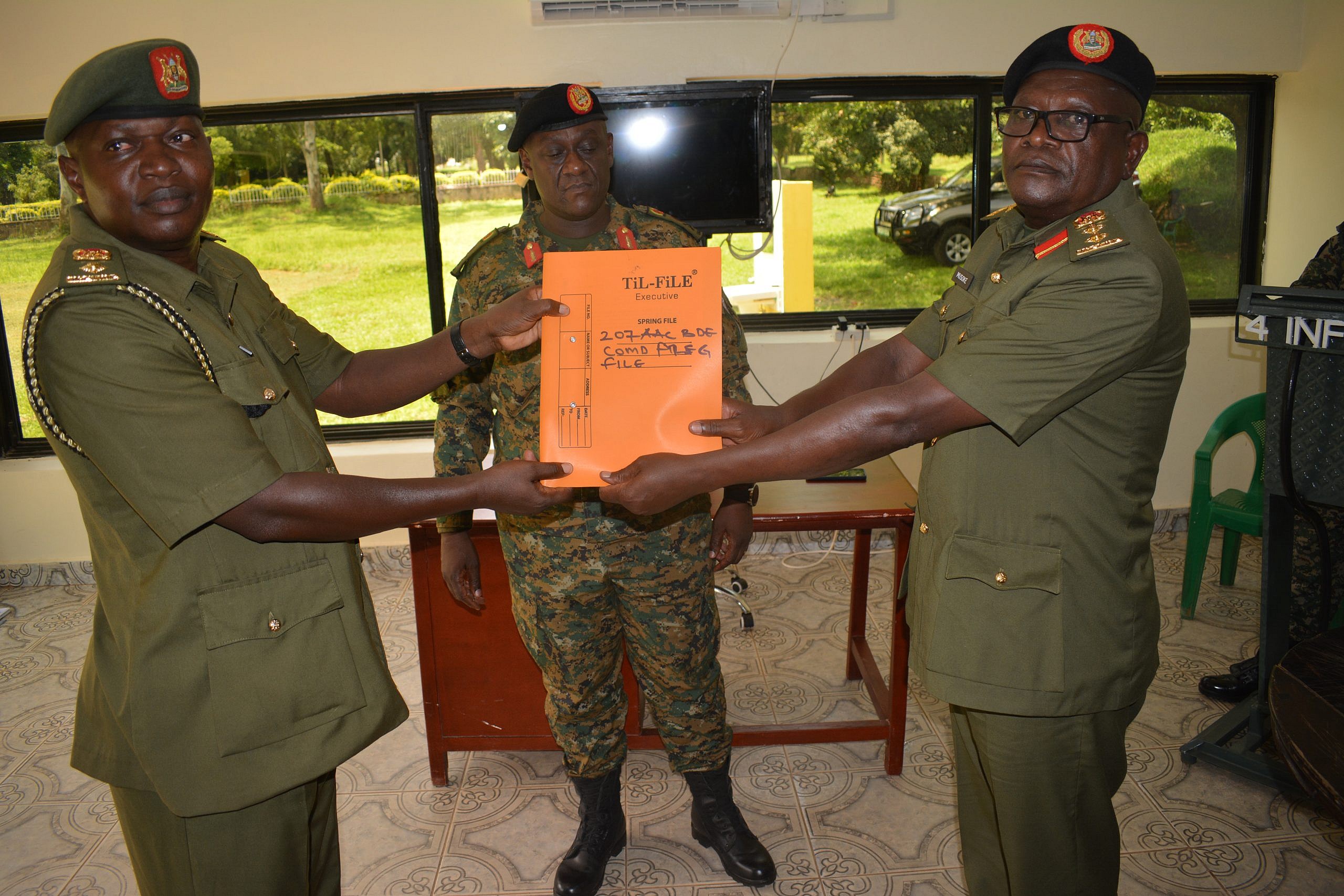 Lt Col Kaggwa takes over command of 205 Ant-Air Craft brigade 