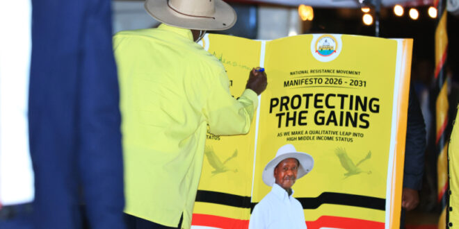 Museveni Launches NRM Manifesto Commits to Safeguarding Gains And Driving