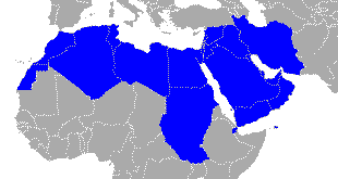 Map of Middle East and North Africa