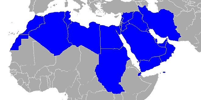 Map of Middle East and North Africa