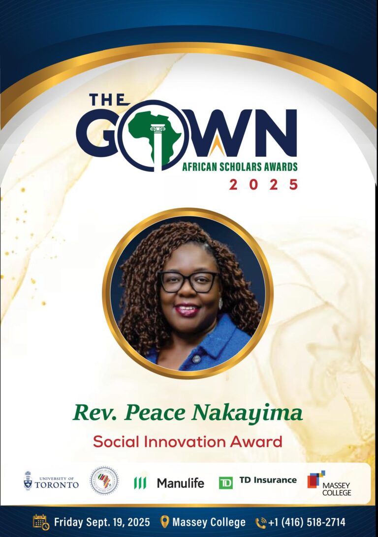 Ugandan-Born Rev. Peace Nakayima Wins Social Innovation Award at GOWN