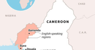 Anglophone regions of Cameroon. (Map courtesy of AFP)
