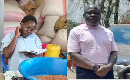 Amuge accuses Onyanga (R) of siring a child with Ageyo Joina (L), a vendor as Soroti market and wife to Ben Odongo