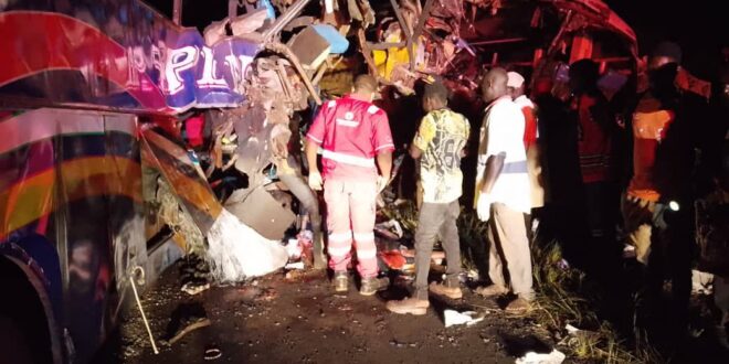 ROAD OF DEATH! 63 Dead in Fiery K'la–Gulu Highway Bus-to-Bus Collision, Uganda’s Worst Road Crash 1 ROAD OF DEATH 63 Dead in Fiery Kla–Gulu Highway Bus to Bus