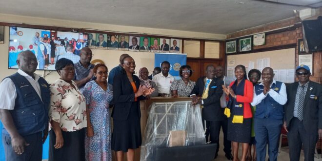 Rotary Club of Mengo Receives Maternal Bed Donation from District