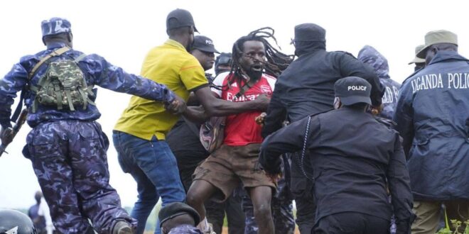 IN PICTURES Police In Mbarara Arrest Bobi Wine Supporters