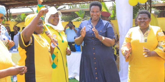 Namayanja (R), Barekye (2ndR) at the mobilisation event