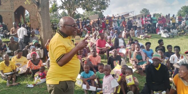 MP Bataringaya on campaign rally in Bwegure