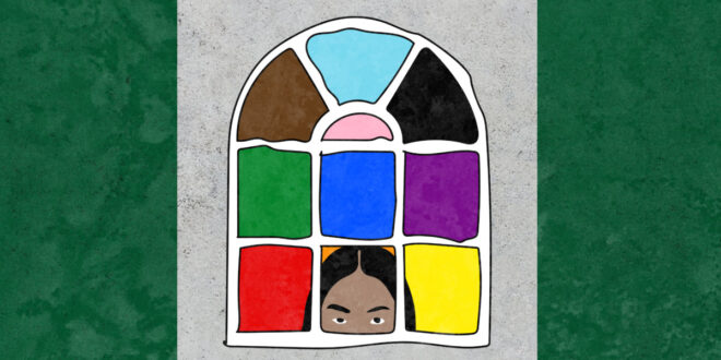 The challenge of coming out in Nigeria. (Illustration courtesy of Minority Africa)