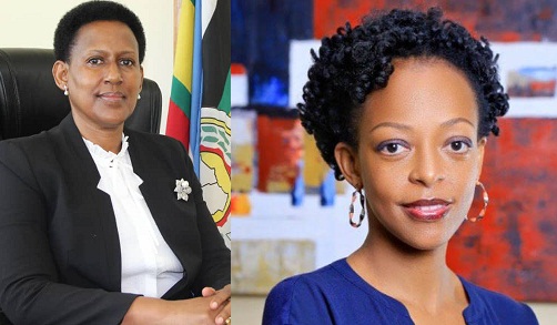 A montage of Tourism PS Doreen Katusiime and UTB CEO Julian Kagwa