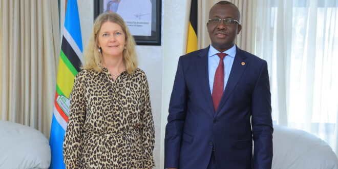 HON JOHN MULIMBA MEETS AMB MARIA HAKANSSON OF SWEDEN DECRIES