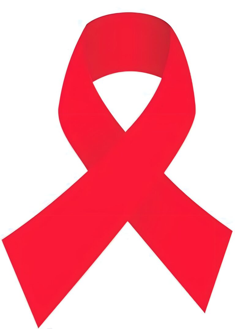 Red ribbon logo in the fight against HIV/AIDS