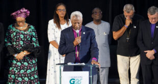 Archbishop Laurent Mbanda of Rwanda now leads the anti-gay church coalition Gafcon, the Global Fellowship of Confessing Anglicans. (Photo courtesy of AFP/Getty/BBC)