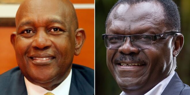 A photo montage of Mbire (L) and NSSF MD