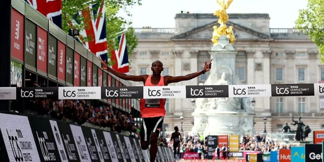 Kenya’s Sawe Wins London Marathon As Kiplimo Finishes Third In Record-Breaking Run