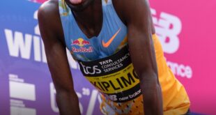 Jacob Kiplimo after the London Marathon where he won bronze