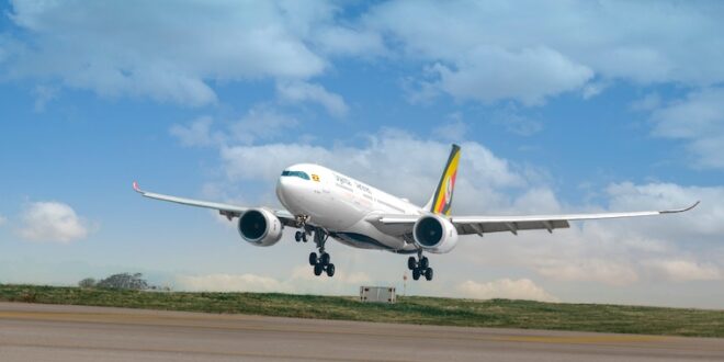 Uganda Airlines Airbus returns to London after three month grounding