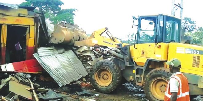 Demolition of roadside businesses wipes out revenues shatters dreams
