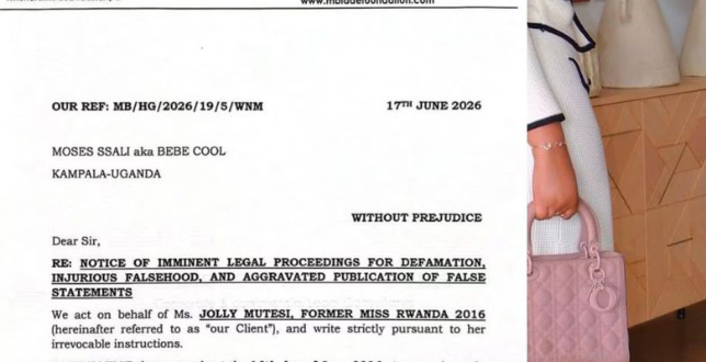 Former Miss Rwanda Jolly Mutesi Threatens To Sue Bebe Cool
