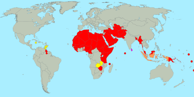 Map of countries criminalizing homosexuality, June 2026