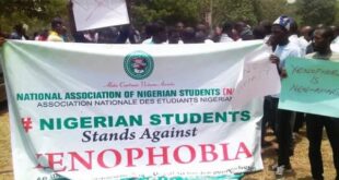 Abuja Erupts: Nigerian Students Shut Down MTN Headquarters Over S.Africa Xenophobic Attacks