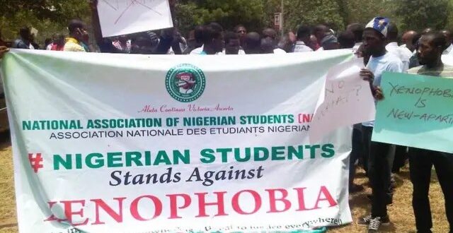Abuja Erupts: Nigerian Students Shut Down MTN Headquarters Over S.Africa Xenophobic Attacks