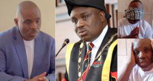 A montage of Lukwago while still a mayor, after his arrest in the basement and susbsequent appearance in court