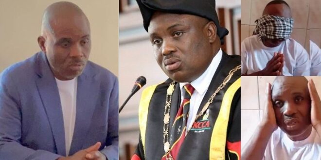A montage of Lukwago while still a mayor, after his arrest in the basement and susbsequent appearance in court