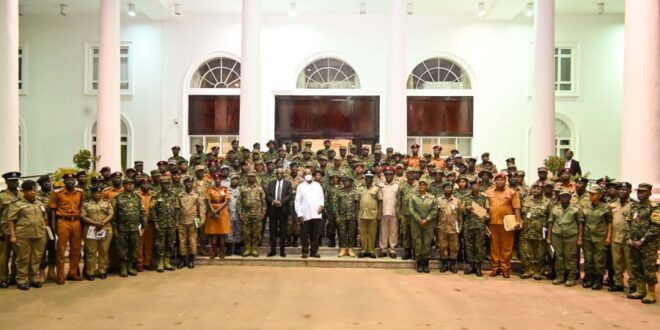 Museveni Passes out 106 Senior Security Officers