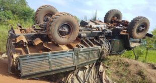 Over 20 UPDF soldiers injured as military truck overturns in
