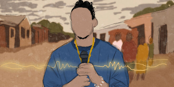 Illustration by Rex Opara shows the young musicians with soundwaves.